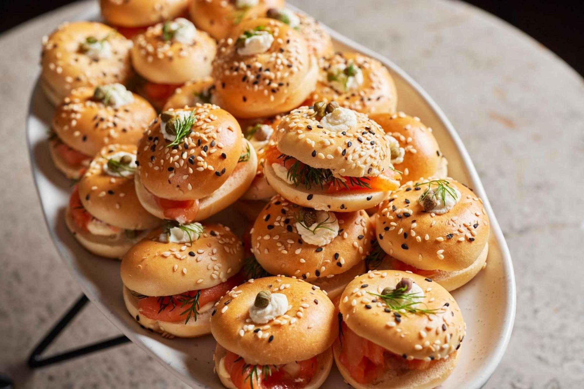 Melbourne Marriott Hotel Docklands Екстер'єр фото A platter of mini bagels